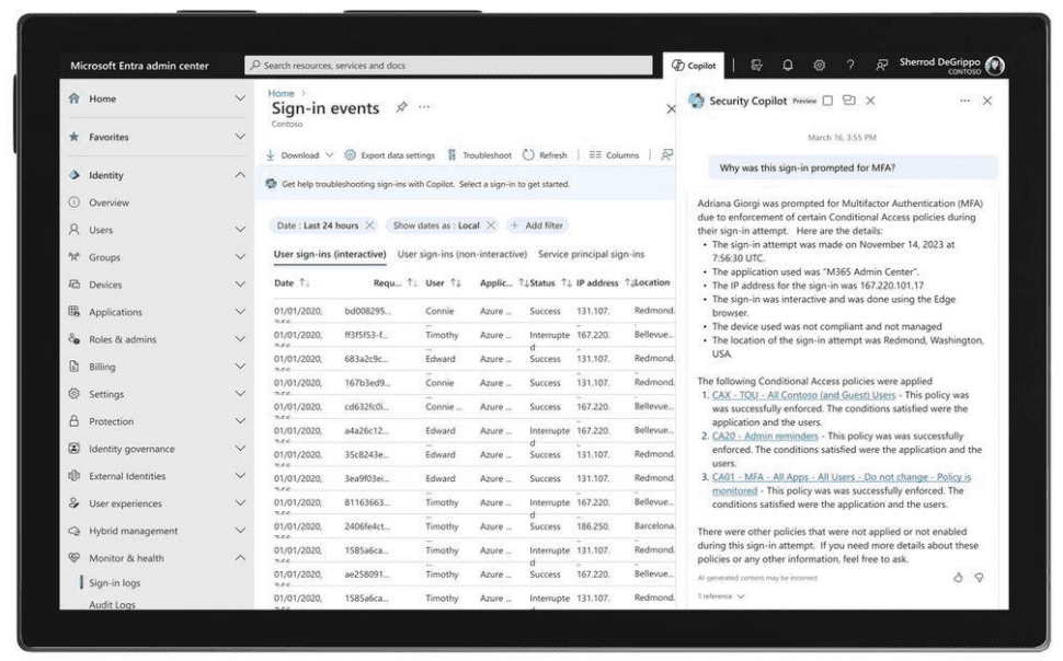 Copilot in Microsoft Entra - Novedades Microsoft Ignite 2023